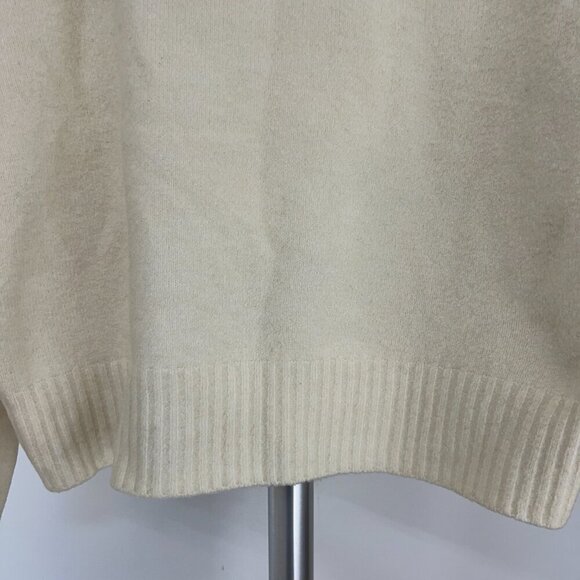 Zara Wool Blend Cream‎ Highneck Pullover Sweater Sz S - Picture 4 of 13
